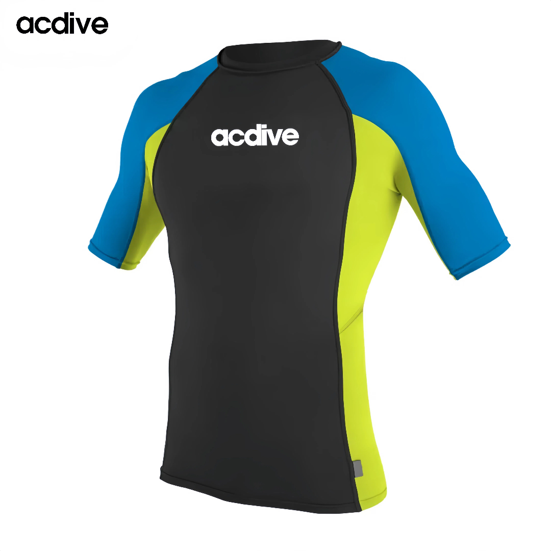 Short Sleeve Men Quick Dry Sports Upf 50+ Customized Stitching Colors Surfing Snorkeling Swimming Rash Guard - Image 4