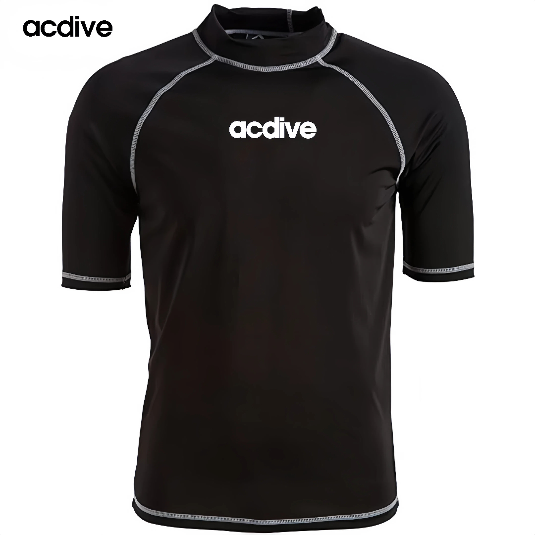Acdive High Quality Anti-UV Spandex Fabric Half Sleeve Adult OEM ODM Pattern Aqua Sports Outdoor Rash Guard - Image 4
