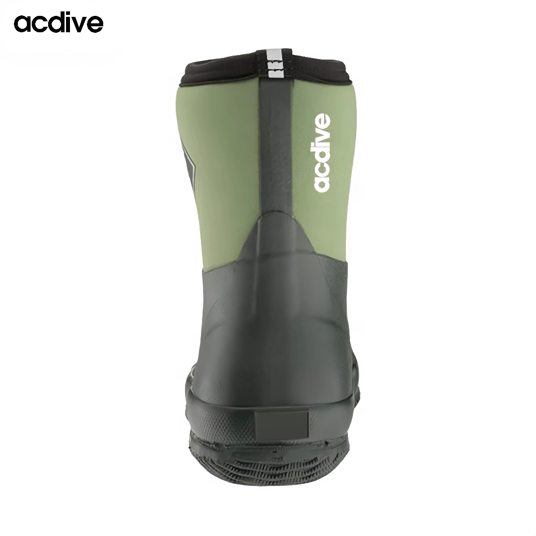 Customized 5mm Neoprene Middle Cut Rubber Reinforced Sole Adult Waterproof Rain Fishing Working Boot - Image 2