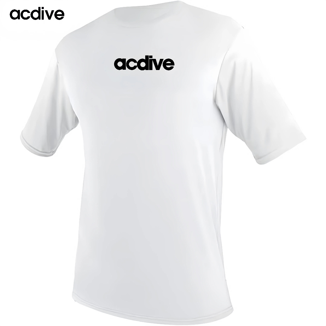 Adult Basic Pure Colors Customized Pattern Upf 50+ Half Sleeve Surfing Snorkeling Swimming Aqua Rash Guard - Image 3