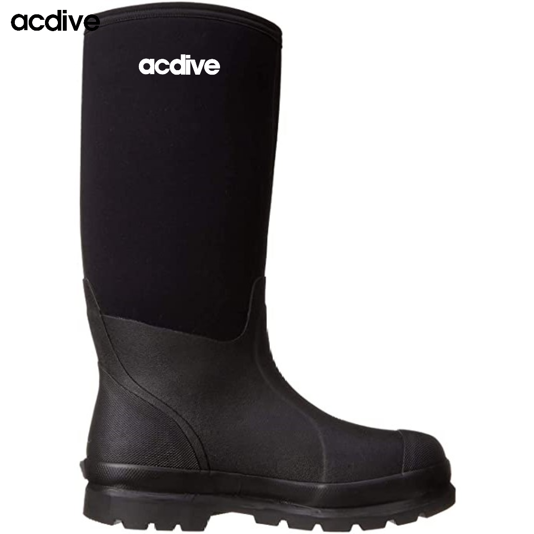 Acdive 5mm Neoprene Men Hard Rubber Hunting Vulcanized High Level Rain Insulated Fishing Thermal Work Boots - Image 2