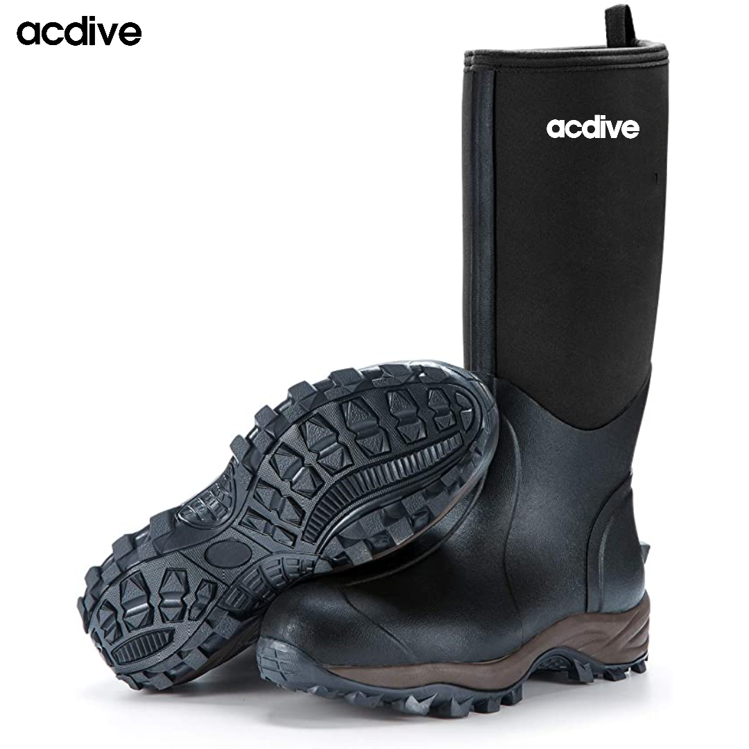 Acdive 5mm Neoprene Men Hard Rubber Hunting Vulcanized High Level Rain Insulated Fishing Thermal Work Boots - Image 4