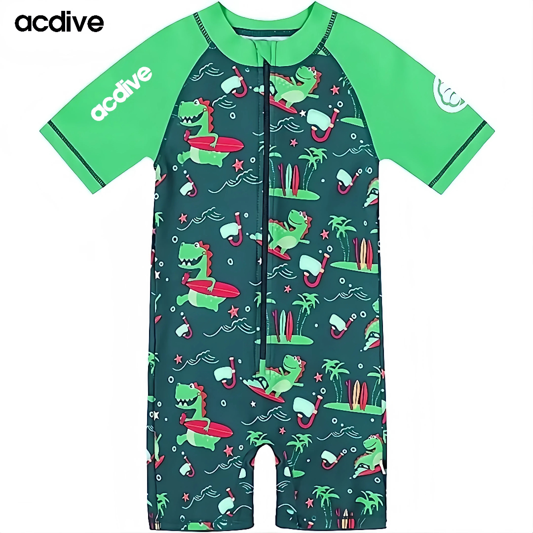 Acdive Sun UV Protective Upf 50+ Swim Training Floating One Piece Customized Kids Baby Children Swimsuit - Image 3