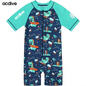 Acdive Sun UV Protective Upf 50+ Swim Training Floating One Piece Customized Kids Baby Children Swimsuit