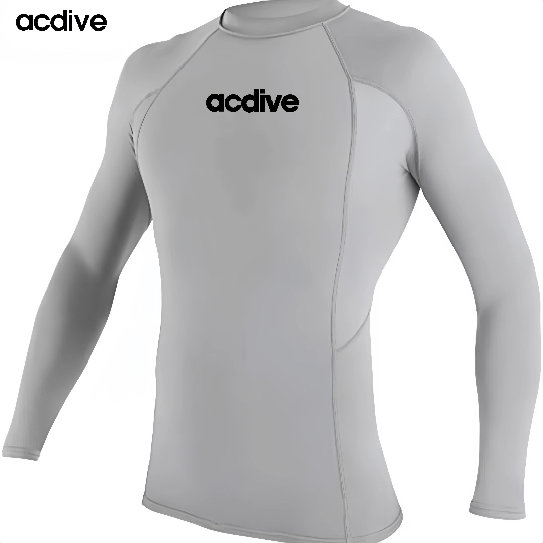 Customized Adult Full Sleeve Sun UV Protective Surfing Sailing Boating Swimming Snorkeling Aqua Rash Guard