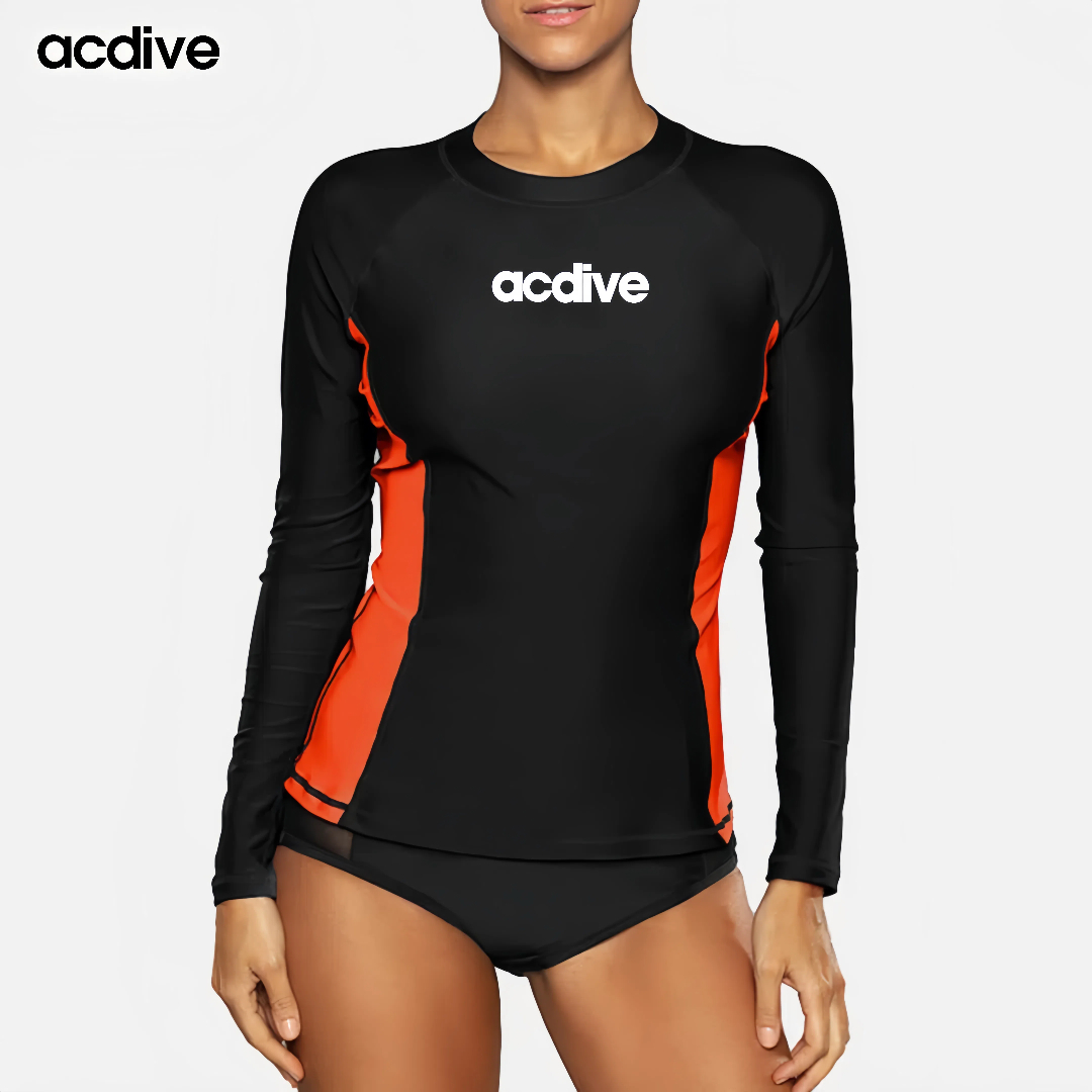Women Sunscreen Quick Drying Long Sleeve Customized Logo Printings Beach Walking Surfing Rash Guard - Image 2