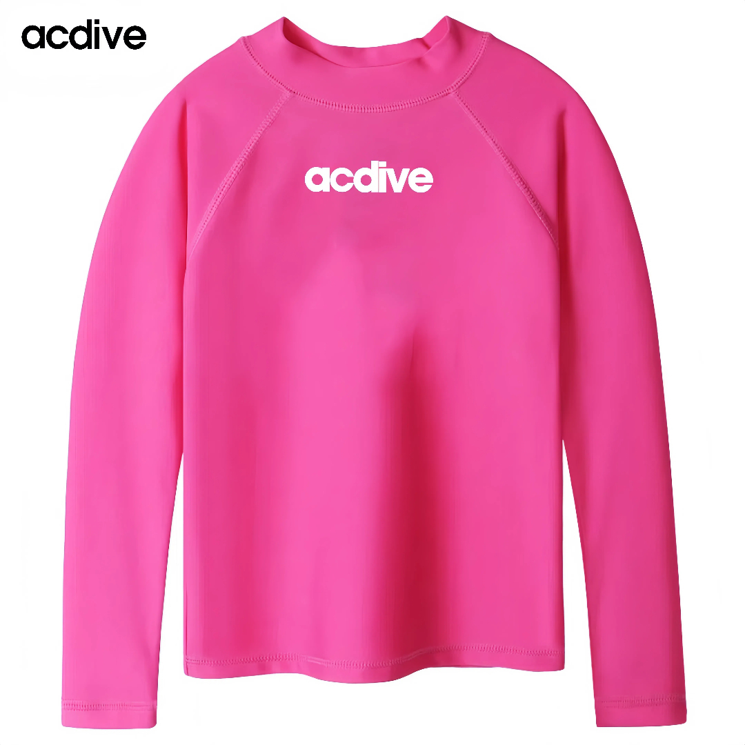 Acdive OEM ODM Children Long Sleeve Upf 50+ Sun Shirt Snorkeling Swimming Floating Aqua Rash Guard