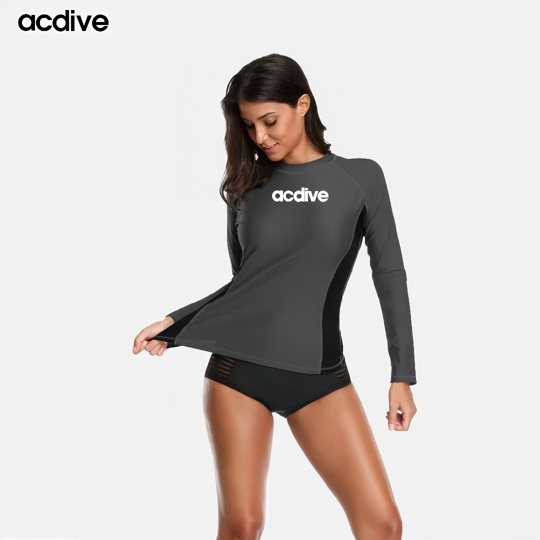 Quick Drying Ice Silk Skins Sun UV Protective Multifunctional Customized Women′s Sports Long Sleeve Rash Guard - Image 2