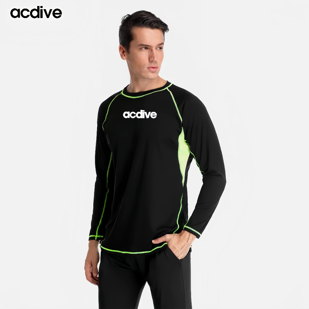 Acdive New Adult Long Sleeve OEM ODM Patterns UV Protective Surfing Snorkeling Sailing Water Skiing Rash Guard - Image 2