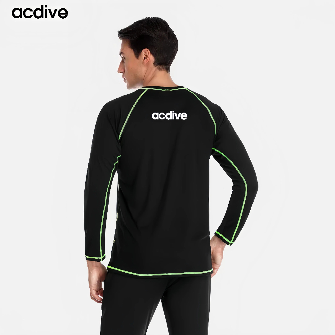 Acdive New Adult Long Sleeve OEM ODM Patterns UV Protective Surfing Snorkeling Sailing Water Skiing Rash Guard - Image 4