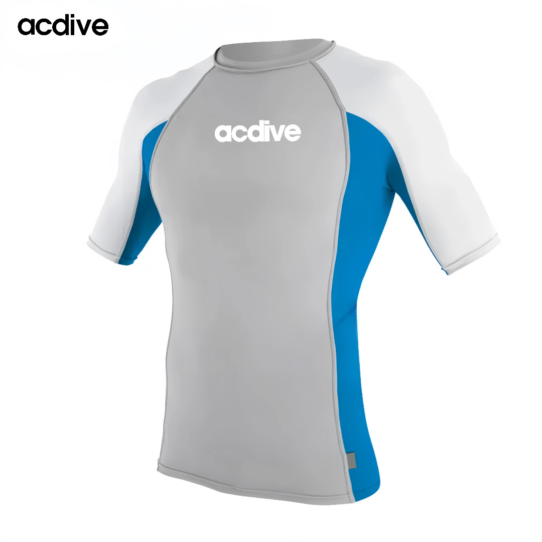 Short Sleeve Men Quick Dry Sports Upf 50+ Customized Stitching Colors Surfing Snorkeling Swimming Rash Guard - Image 2