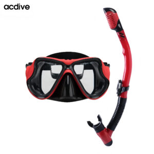 Adult OEM ODM Silicone Breathing Tube Mask Fully Dry Snorkeling Scuba Diving Anti-Fog Goggles