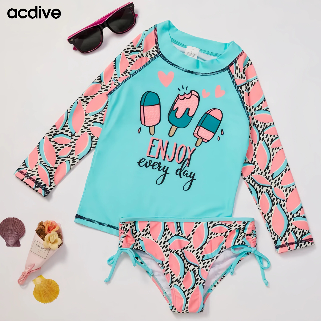 Hot Selling Kids Infant OEM ODM Printed Upf 50+ Two Pieces Swimming Training Floating Baby Toddler Swimsuit - Image 4