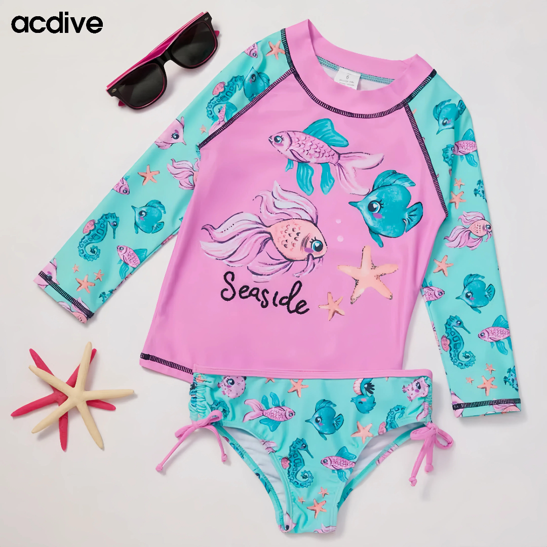 Hot Selling Kids Infant OEM ODM Printed Upf 50+ Two Pieces Swimming Training Floating Baby Toddler Swimsuit - Image 3