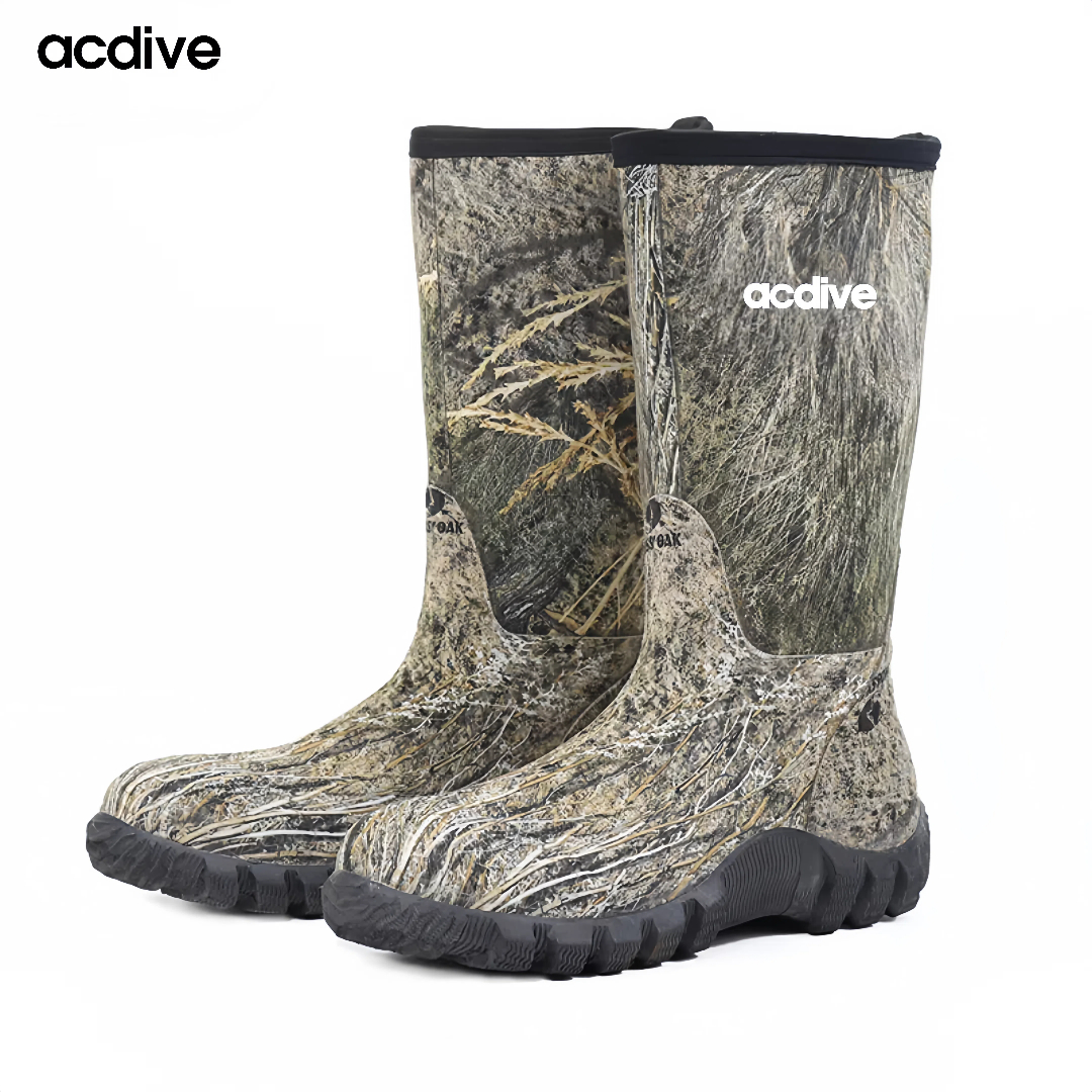 Professional Adult 5mm Neoprene High Top Hunting Fishing Climbing Waterproof Thermal Camo Snow Rain Rubber Boot - Image 3