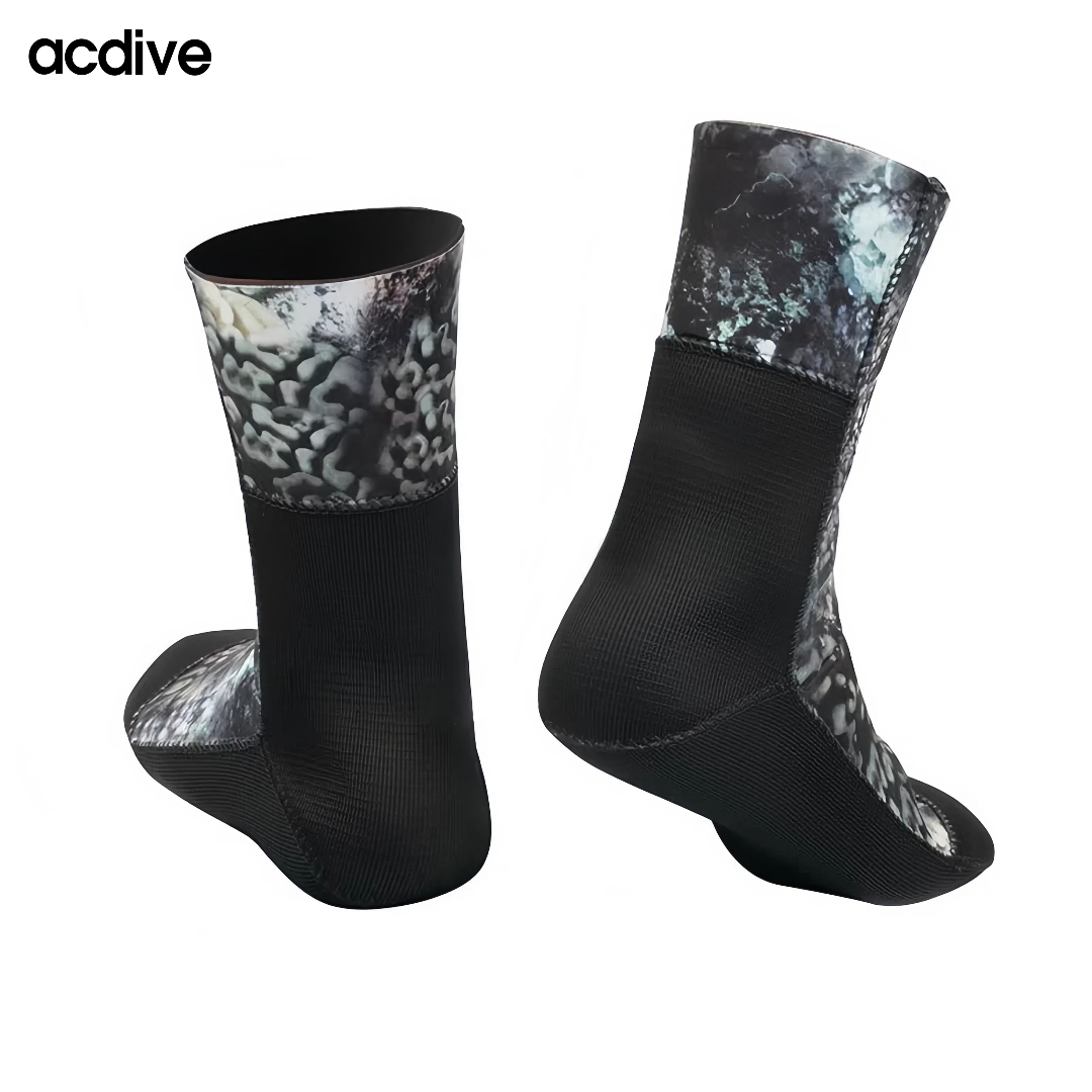 Super Stretchy Adult 5mm Camouflage Cr Open Cell Neoprene Surfing Scuba Diving Spearfishing Anti-Slip Socks - Image 4
