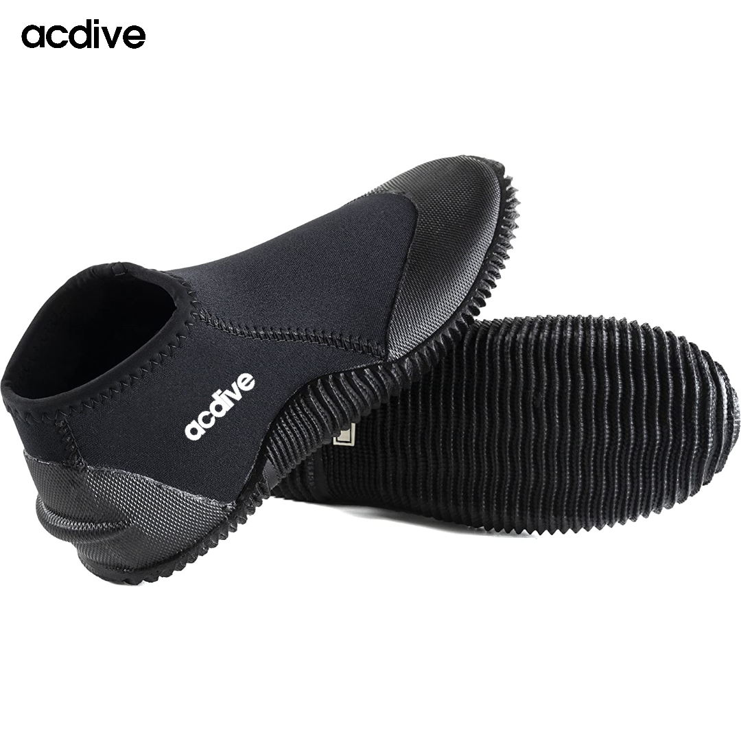Professional Adult Low Middle Cut Easy Pull on Anti-Slip Rubber Sole 3mm Neoprene Diving Spearfishing Boot