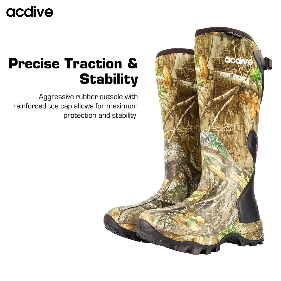 High Quality Insulated Waterproof Platform 5mm Neoprene Outdoor Camo Hunting High Top Vulcanized Boot - Image 2